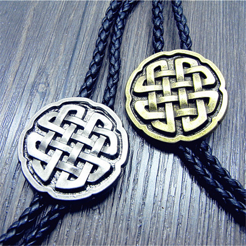 Bolo Tie New retro shirt chain lucky knot collar necklaces long neckties pendant ► Photo 1/6