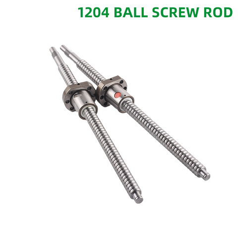 Machined 1204 Ball Screw SFU1204 250 300 500 600 800 1000mm C7 Roller Ballscrew With Single Ball Nut For CNC Parts FREE SHIPPING ► Photo 1/5