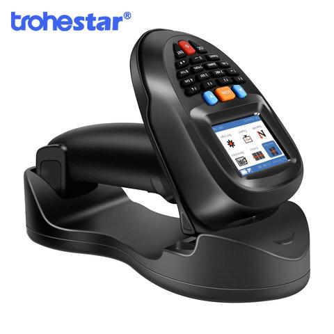 Trohestar Barcode Scanner Wireless Handheld Portable Data Collector Terminal Inventory Device 2.4GHz Bar Code Reader Scanners ► Photo 1/6