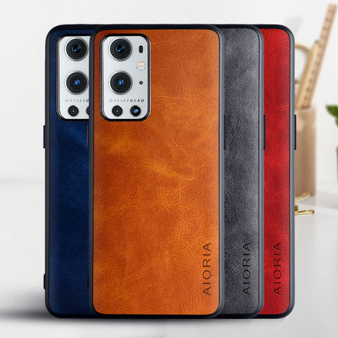 Case for Oneplus 9 Pro 8T 8 Pro funda Luxury Vintage leather skin phone cover for oneplus 9 pro case coque capa Business Vintage ► Photo 1/6