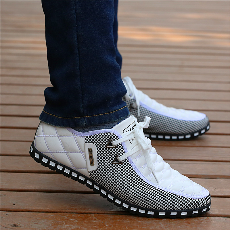 Breathable Men Shoes New Lace Up PU Leather Sport Business British Style Driving 