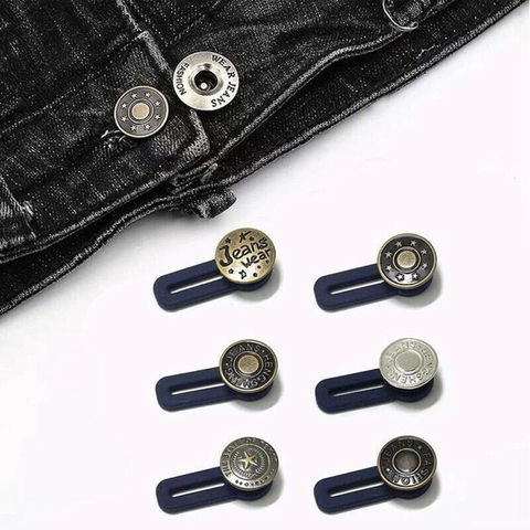 Metal Retractable Buckle Buttons for Clothing Jeans Adjustable Waistline Increase Waist Fastener Extended Button ► Photo 1/6