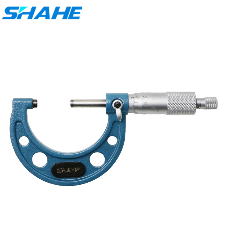 SHAHE 50-75mm 0.01mm Outside Micrometer Micrometro Gauge Hardened Alloy 
