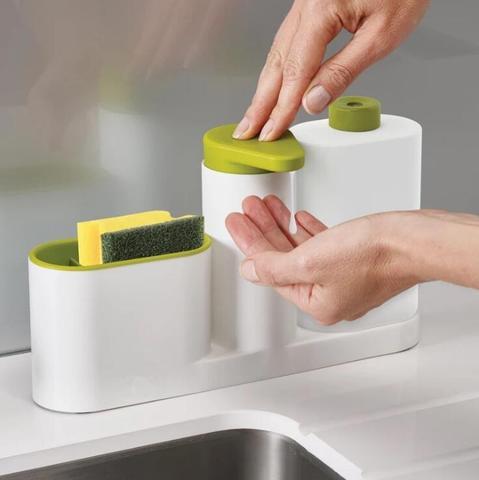 Kitchen Washing Sponge Storage Shelf Sink Detergent Soap Dispenser Storage Rack Organizer Stands  Convenient and tidy ► Photo 1/4