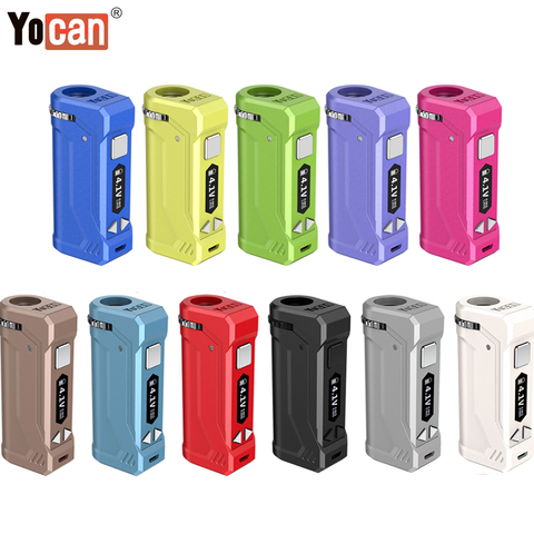 Original Yocan UNI Pro Box Mod 650mah battery with Adjustable diameter dial OLED display screen Electronic Cigarette Mod Vape ► Photo 1/6