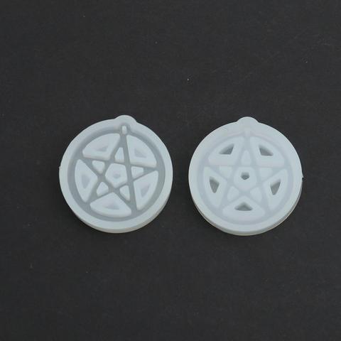 DoreenBeads Round Pentagram /Half Moon Silicone Resin Mold For Jewelry Making Jewelry Findings For DIY Pendants, 1 Piece ► Photo 1/6