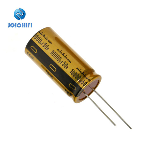 1pcs/2pcs/3pcs/4pcs/5pcs 10000UF 50V 25x50mm Nichicon Pitch 13mm FW Gold 50V/10000UF Audio Electrolytic Capacitor for AMP Board ► Photo 1/3