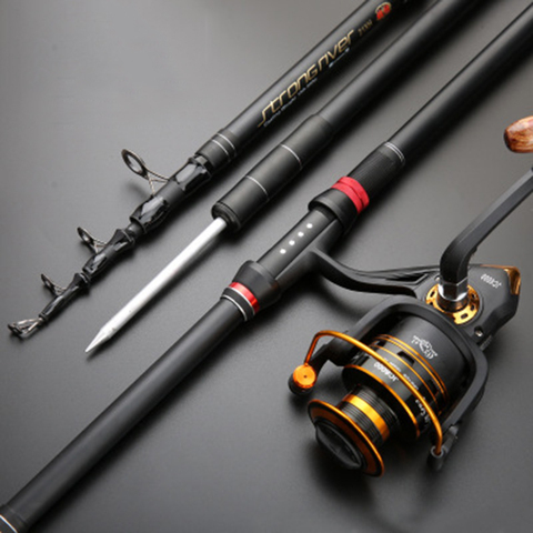 Carbon telescopic spinning carp fishing rod 1.8-3.6m sea rod M powerful throw feeder lure rod casting pole ► Photo 1/6