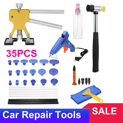 Dent Puller Car Repair Tools Set Dent Removal Tool Kit Dent Lifter Hand Tools Sets Cars Repair puller Tabs Hail Removal ► Photo 1/6