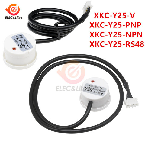 DC 5V 12V 24V XKC Y25 T12V Non-Contact Liquid Level Sensor Switch Outer Adhering Type Water Level Sensor NPN PNP RS485 Y25-V ► Photo 1/6