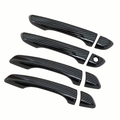 For Hyundai Solaris 2017 2022 Chrome Carbon Fiber Car Door Handle Cover Trim Sticker Car Styling Accessories Overlay ► Photo 1/6