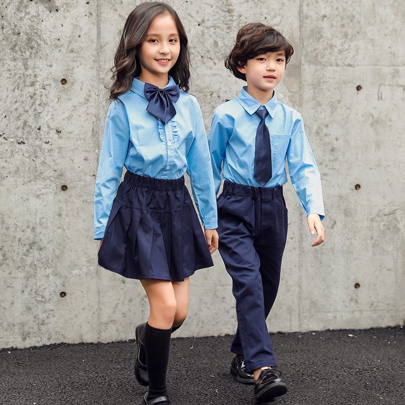 Kids Korean Japanese School Uniform for Girls Boys Blue Shirt Top Navy  Skirts Pleated Pants Clothes Tie Set Student Outfit Suit - Price history &  Review | AliExpress Seller - SULARANTA DANCEWEAR