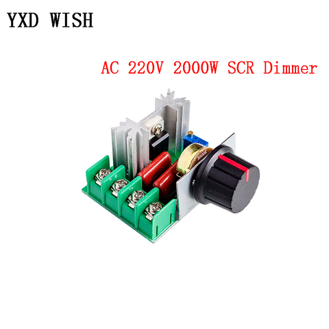 AC 220V 2000W Dimming Dimmer Motor Speed Controller Electronic Voltage Regulator