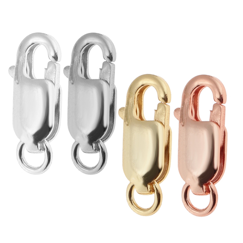 1 Piece 925 Sterling Silver Lobster Claw Hook Carabiner 8 Mm For ► Photo 1/6