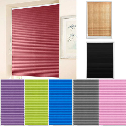 Self-Adhesive Pleated Blinds Blinds Curtains Living Room Half Blackout Window Curtains For Bathroom Balcony Shades ► Photo 1/6