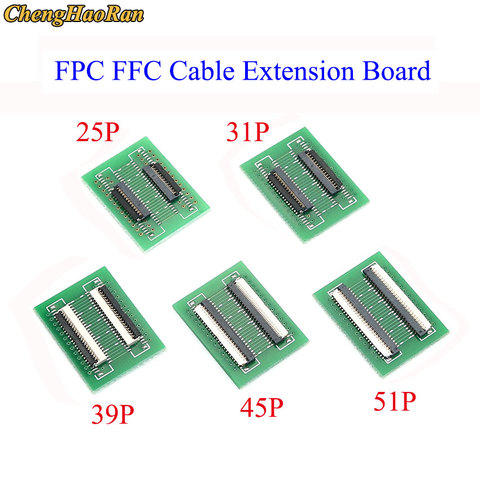 ChengHaoRan 1pcs FPC FFC Flexible Flat Cable Extension Board 0.3 mm Pitch 25 31 39 45 51 PIN Connector 0.3mm ► Photo 1/6