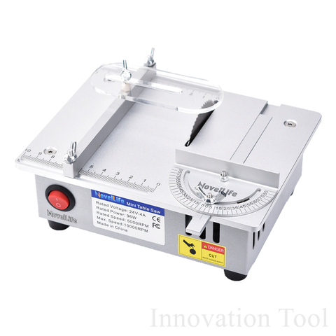Mini Table Saw Handmade Woodworking Bench Saw DIY Hobby Model Cutting Tool 5000RPM with 96W Power Adapter HSS Saw Blade R1 ► Photo 1/6