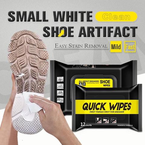 Disposable Hand Wipes Shoes Clean Wipes 12pcs Artifact Portable White Shoes Cleaning Care Wipes Sneakers Cleaning Quick Wet Wipe ► Photo 1/6