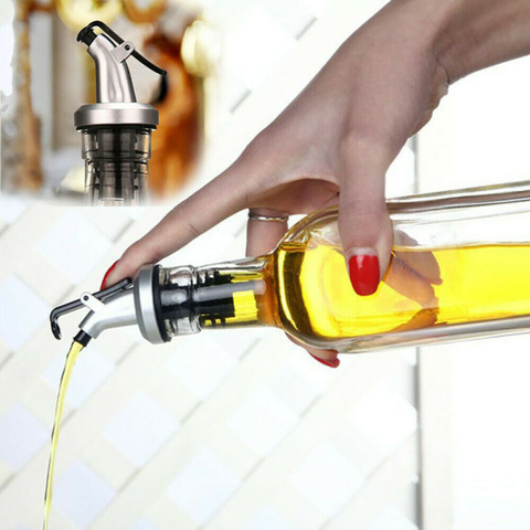 Oil Bottle Stopper Rubber Lock Plug Seal Leak-proof Food Grade Plastic Nozzle Sprayer Liquor Dispenser Wine Pourers Bar Tools ► Photo 1/6