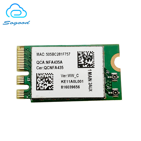 Qualcomm Atheros QCNFA435 NFA435 QCA9377 802.11AC dual band 2.4G/5G Bluetooth 4.1 NGFF wireless card for Acer ASUS Dell Toshiba ► Photo 1/2