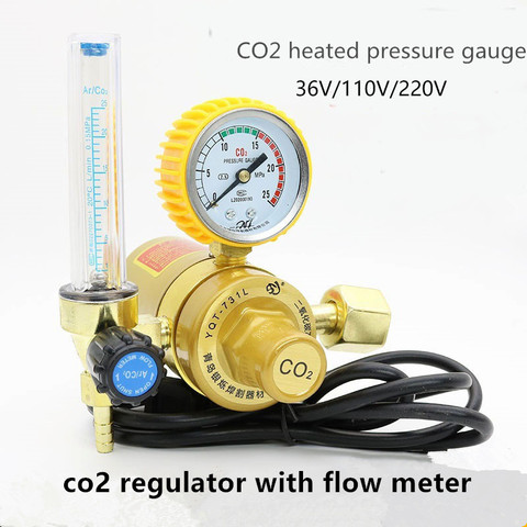 co2 regulator air pressure regulator welding gas regulators valve control weld compressor parts reducer heated flow meter gauge ► Photo 1/6