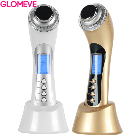 5 in 1 Skin Renewal System Skin Beauty Care Tool Ultrasonic High Frequency Ion Led Photon Personal Handheld Facial Massager ► Photo 1/6