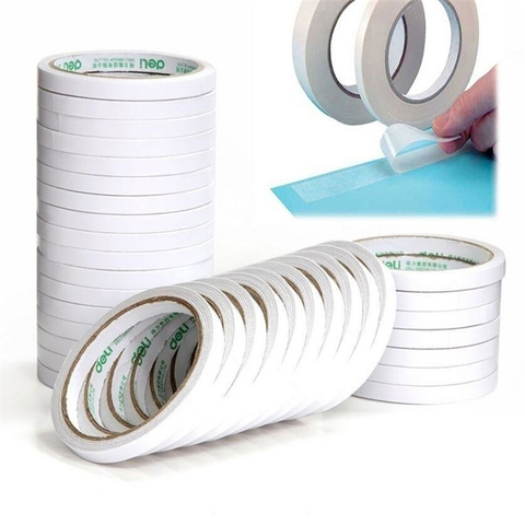 Price History Review On 12m Double Sided Tape White Super Strong Double Sided Adhesive Tape Paper Strong Ultra Thin High Adhesive Cotton 8mm 10mm 12mm Aliexpress Seller Co Co Spet Store