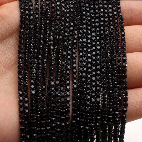 10Yard Bling Black Jet Color DIY Dense Black Base Claw Crystal Rhinestones Chain For Wedding Clothing Art Decoration ► Photo 1/6