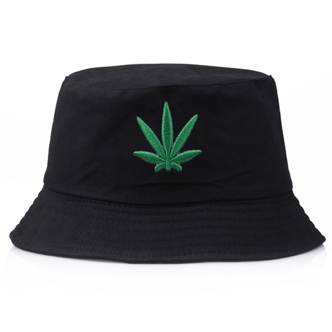 Maple Leaf Bucket Hat for Men Women Hip Hop Casual Panama Hats Embroider Cotton Summer Casual Sun Cap Wide Brim High Top chapeau ► Photo 1/6
