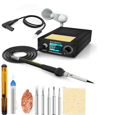 T12 Digital Soldering Station Adjust Temperature Soldering Station with Desoldering Pump Auto Sleep Function Welding Tools ► Photo 1/6