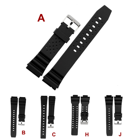 New Casio PU Watchband 16mm 18mm 20mm 22mm Silicone Strap Watch Bracelet for Casio G Shock Electronic Watch Replacement Strap ► Photo 1/6
