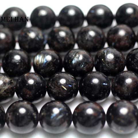 Meihan Natural 12mm Astrophylite Hornblende smooth round loose beads stone for jewelry making design diy bracelet ► Photo 1/3