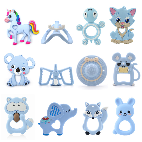1PC Aniaml Silicone Teether Toys Necklace Accessories Infant Chew Silicone Beads Panda Unicorn Koala  DIY Baby Teething BPA Free ► Photo 1/6