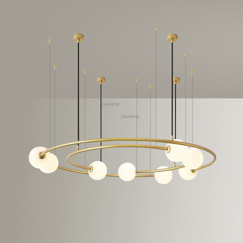 Modern Light Luxury LED Chandelier Bedroom Indoor Lighting Nordic Glass Loft Chandeliers Hanging Lamp Suspension Fixtures ► Photo 1/6