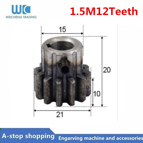 1pcs Tooth quenching Spur Gear pinion 1.5M 12T 1.5 mod gear rack 12 teeth bore 6/8mm spur gear precision 45 steel cnc pinion ► Photo 1/1