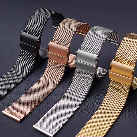 For DW Watch Steel Band Mesh Strap for Daniel Wellington Watch Band Metal Ultra-thin Universal Stainless Steel Bracelet 10-22 mm ► Photo 1/6