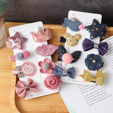 8Pcs hair clip set Girl Cute Hair bands Hair Accessories Bow Flower animal headwear Hairpins cartoon hair band Hairpin Headdress ► Photo 1/6