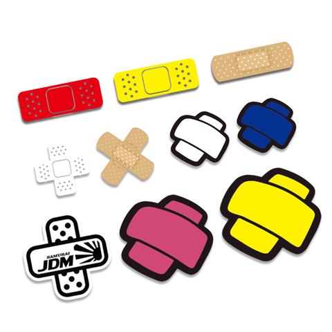 Funny Car Stickers Band-aid Decal Creative Cute Bandage Car Body Scratches Block Fuel Tank Decoration Sticker Auto Exterior ► Photo 1/6