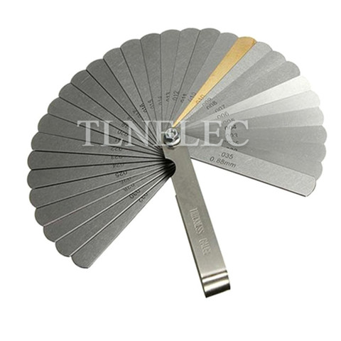 Stainless Steel Combination Feeler Gauge 32 Blades Range Finder Feeler Gauge Valve Teaching Feeler Gauge 0.04-0.88mm Gap Size ► Photo 1/6