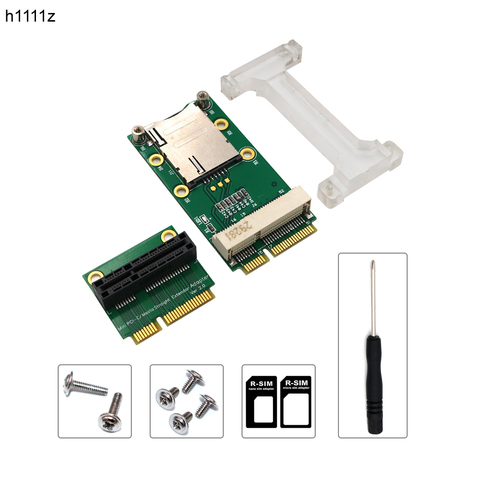 Network Card Mini PCIE Network Adapter Riser Card Vertical Mount for 3G 4G WWAN LTE GPS Network Module SIM Card Slot for Desktop ► Photo 1/6