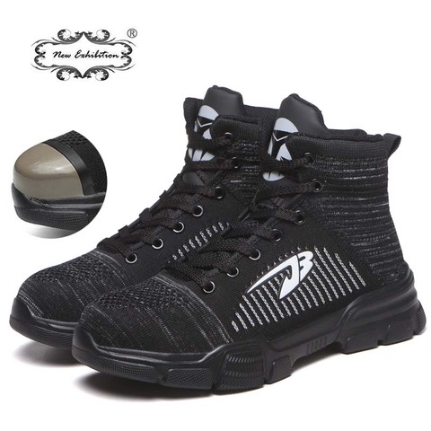 New exhibition Work Shoes Safety Boots 2022 Fashion Winter Men Anti Smashing Cotton Steel Toe High Top Boots Outdoor Safety Shoe ► Photo 1/6