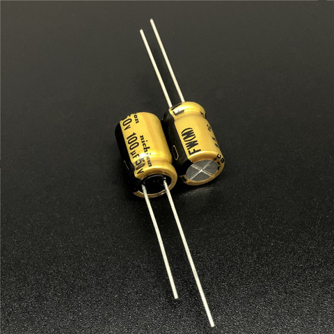 5Pcs/50Pcs 100uF 50V NICHICON FW Series 8x11.5mm 50V100uF HIFI Audio Aluminum Electrolytic Capacitor ► Photo 1/2