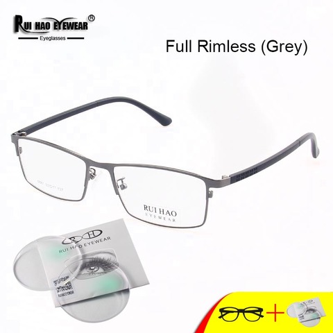 Customize Prescription Eyeglasses Rectangle Glasses Frame Men Fill Resin Lenses Myopia Reading Progressive Spectacles 8887 ► Photo 1/6