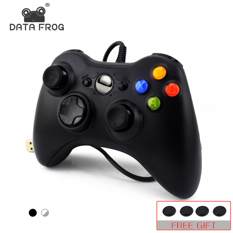 DATA FROG USB Wired Gamepad for Xbox 360 /Slim Controller for Windows 7/8/10 Microsoft PC Controller Support for Steam Game ► Photo 1/6