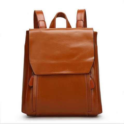 Fashion Women Backpack Youth Vintage Leather Backpacks for Teenage Girls New Female School Bag Bagpack mochila sac a dos C1161 ► Photo 1/6