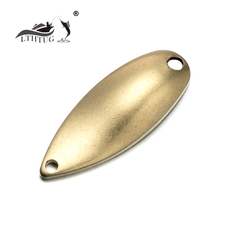LTHTUG MIU 2.2g 3.5g Arealures Pesca Copper Unpainted Trout Spoon Bait Blank Stream Metal Fishing Lure DIY Spoon For Perch Trout ► Photo 1/1
