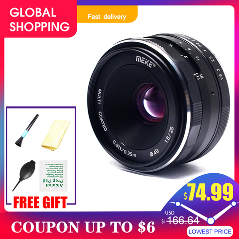 Meike Camera Lens 25mm F1.8 Wide Angle Manual Lens for Canon / for Nikon / for Sony / for Fuji / M4/3 Mount Camera Lens ► Photo 1/6