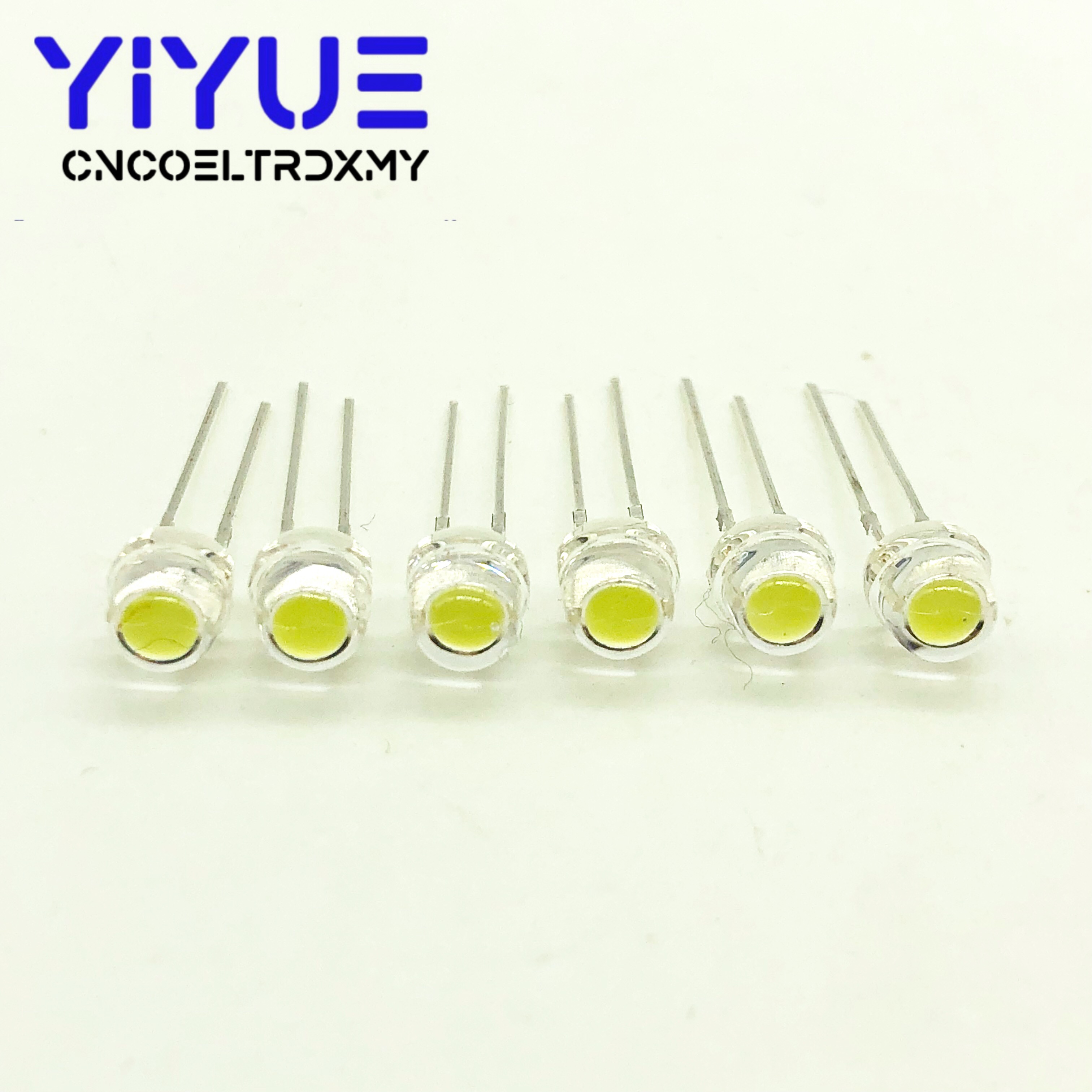 100pcs/lot 5MM F5 white 1600-2000MCD straw hat LED lamp beads  super bright 6-7LM Big Chip Light emitting diodes leds DIY lights ► Photo 1/5