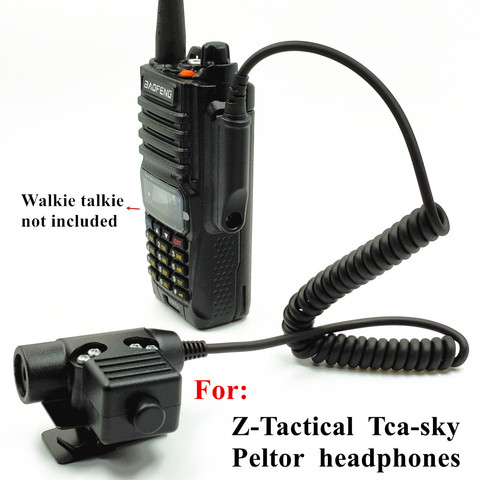 For  Z-Tactical TCA-SKY PELTOR Headset NATO  U94 PTT for Baofeng UV-XR  A58 UV9R UV-9R Plus GT-3WP UV-5S  Radio Walkie Talkie ► Photo 1/5