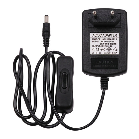 LED Power Supply Adapter Transformer AC220V to DC12V 2A 3A LED Strip Driver Converter EU Plug with Switch for LED Light ► Photo 1/2